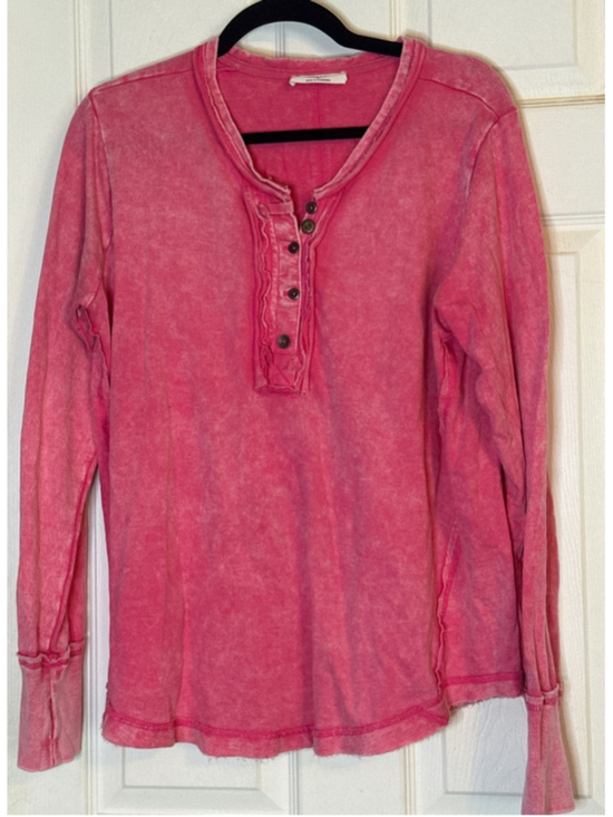 ZENANA Tops - ZENANA Long Sleeve Tee L Pink